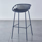 Nordic Backrest Counter Stool with Metal Base Plastic Armless Cafe Bar Chair with 4 Legs Blue 1 Piece Clearhalo 'Bar Furniture' 'Bar Stools' 'bar_stools' 'furn' 'furn_bar_stools' 'Furniture' 'Kitchen & Dining Furniture' 6318121