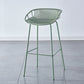 Nordic Backrest Counter Stool with Metal Base Plastic Armless Cafe Bar Chair with 4 Legs Green 1 Piece Clearhalo 'Bar Furniture' 'Bar Stools' 'bar_stools' 'furn' 'furn_bar_stools' 'Furniture' 'Kitchen & Dining Furniture' 6318126