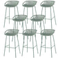 Nordic Backrest Counter Stool with Metal Base Plastic Armless Cafe Bar Chair with 4 Legs Green 8 Piece Set Clearhalo 'Bar Furniture' 'Bar Stools' 'bar_stools' 'furn' 'furn_bar_stools' 'Furniture' 'Kitchen & Dining Furniture' 6318130