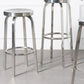 Industrial Stainless Steel Counter Stool Round Backless Bar Stool with Footrest