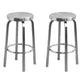 Industrial Stainless Steel Counter Stool Round Backless Bar Stool with Footrest