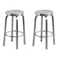 Industrial Stainless Steel Counter Stool Round Backless Bar Stool with Footrest