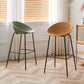 Nordic Backrest Counter Stool with Metal Base Plastic Armless Bar Chair with 4 Legs Clearhalo 'Bar Furniture' 'Bar Stools' 'bar_stools' 'furn' 'furn_bar_stools' 'Furniture' 'Kitchen & Dining Furniture' 6318183