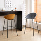 Nordic Backrest Counter Stool with Metal Base Plastic Armless Bar Chair with 4 Legs Clearhalo 'Bar Furniture' 'Bar Stools' 'bar_stools' 'furn' 'furn_bar_stools' 'Furniture' 'Kitchen & Dining Furniture' 6318184