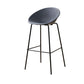Nordic Backrest Counter Stool with Metal Base Plastic Armless Bar Chair with 4 Legs Grey 1 Piece Bar Stool(30"H) Clearhalo 'Bar Furniture' 'Bar Stools' 'bar_stools' 'furn' 'furn_bar_stools' 'Furniture' 'Kitchen & Dining Furniture' 6318205