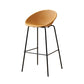 Nordic Backrest Counter Stool with Metal Base Plastic Armless Bar Chair with 4 Legs Yellow 1 Piece Bar Stool(30"H) Clearhalo 'Bar Furniture' 'Bar Stools' 'bar_stools' 'furn' 'furn_bar_stools' 'Furniture' 'Kitchen & Dining Furniture' 6318225