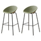 Nordic Backrest Counter Stool with Metal Base Plastic Armless Bar Chair with 4 Legs Green 2 Piece Set Bar Stool(30"H) Clearhalo 'Bar Furniture' 'Bar Stools' 'bar_stools' 'furn' 'furn_bar_stools' 'Furniture' 'Kitchen & Dining Furniture' 6318236
