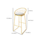 Glam Upholstered Counter Stool Low Back Stool with Gold Frame Clearhalo 'Bar Furniture' 'Bar Stools' 'bar_stools' 'furn' 'furn_bar_stools' 'Furniture' 'Kitchen & Dining Furniture' 6318351