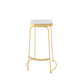 Glam Style Counter Stool Upholstered Round Bar Stool with Gold Frame Clearhalo 'Bar Furniture' 'Bar Stools' 'bar_stools' 'furn' 'furn_bar_stools' 'Furniture' 'Kitchen & Dining Furniture' 6318360