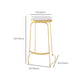 Glam Style Counter Stool Upholstered Round Bar Stool with Gold Frame Clearhalo 'Bar Furniture' 'Bar Stools' 'bar_stools' 'furn' 'furn_bar_stools' 'Furniture' 'Kitchen & Dining Furniture' 6318364