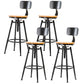 Solid Wood Counter Stool Industrial Adjustable Height Stool for Living Room With Back 4 Piece Set Clearhalo 'Bar Furniture' 'Bar Stools' 'bar_stools' 'furn' 'furn_bar_stools' 'Furniture' 'Kitchen & Dining Furniture' 6318368