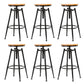 Solid Wood Counter Stool Industrial Adjustable Height Stool for Living Room Backless 6 Piece Set Clearhalo 'Bar Furniture' 'Bar Stools' 'bar_stools' 'furn' 'furn_bar_stools' 'Furniture' 'Kitchen & Dining Furniture' 6318379