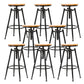 Solid Wood Counter Stool Industrial Adjustable Height Stool for Living Room Backless 8 Piece Set Clearhalo 'Bar Furniture' 'Bar Stools' 'bar_stools' 'furn' 'furn_bar_stools' 'Furniture' 'Kitchen & Dining Furniture' 6318380