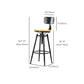 Solid Wood Counter Stool Industrial Adjustable Height Stool for Living Room Clearhalo 'Bar Furniture' 'Bar Stools' 'bar_stools' 'furn' 'furn_bar_stools' 'Furniture' 'Kitchen & Dining Furniture' 6318381