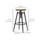Solid Wood Counter Stool Industrial Adjustable Height Stool for Living Room Clearhalo 'Bar Furniture' 'Bar Stools' 'bar_stools' 'furn' 'furn_bar_stools' 'Furniture' 'Kitchen & Dining Furniture' 6318382