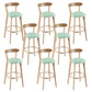Contemporary Wooden Counter Height Stools Cushion Bar Stool for Indoor Light Green 8 Piece Set Clearhalo 'Bar Furniture' 'Bar Stools' 'bar_stools' 'furn' 'furn_bar_stools' 'Furniture' 'Kitchen & Dining Furniture' 6318390