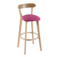 Contemporary Wooden Counter Height Stools Cushion Bar Stool for Indoor Rose Red 1 Piece Clearhalo 'Bar Furniture' 'Bar Stools' 'bar_stools' 'furn' 'furn_bar_stools' 'Furniture' 'Kitchen & Dining Furniture' 6318392