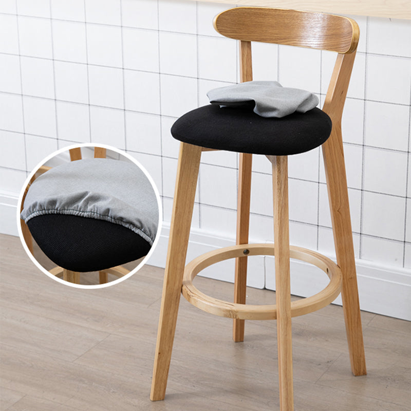 Contemporary Wooden Counter Height Stools Cushion Bar Stool for Indoor Clearhalo 'Bar Furniture' 'Bar Stools' 'bar_stools' 'furn' 'furn_bar_stools' 'Furniture' 'Kitchen & Dining Furniture' 6318394