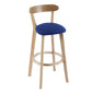 Contemporary Wooden Counter Height Stools Cushion Bar Stool for Indoor Royal Blue 1 Piece Clearhalo 'Bar Furniture' 'Bar Stools' 'bar_stools' 'furn' 'furn_bar_stools' 'Furniture' 'Kitchen & Dining Furniture' 6318398
