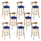 Contemporary Wooden Counter Height Stools Cushion Bar Stool for Indoor Royal Blue 8 Piece Set Clearhalo 'Bar Furniture' 'Bar Stools' 'bar_stools' 'furn' 'furn_bar_stools' 'Furniture' 'Kitchen & Dining Furniture' 6318402