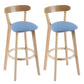 Contemporary Wooden Counter Height Stools Cushion Bar Stool for Indoor Blue 2 Piece Set Clearhalo 'Bar Furniture' 'Bar Stools' 'bar_stools' 'furn' 'furn_bar_stools' 'Furniture' 'Kitchen & Dining Furniture' 6318404