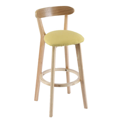 Contemporary Wooden Counter Height Stools Cushion Bar Stool for Indoor Yellow 1 Piece Clearhalo 'Bar Furniture' 'Bar Stools' 'bar_stools' 'furn' 'furn_bar_stools' 'Furniture' 'Kitchen & Dining Furniture' 6318408