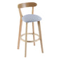 Contemporary Wooden Counter Height Stools Cushion Bar Stool for Indoor Light Gray 1 Piece Clearhalo 'Bar Furniture' 'Bar Stools' 'bar_stools' 'furn' 'furn_bar_stools' 'Furniture' 'Kitchen & Dining Furniture' 6318413