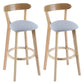 Contemporary Wooden Counter Height Stools Cushion Bar Stool for Indoor Light Gray 2 Piece Set Clearhalo 'Bar Furniture' 'Bar Stools' 'bar_stools' 'furn' 'furn_bar_stools' 'Furniture' 'Kitchen & Dining Furniture' 6318414