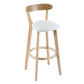 Contemporary Wooden Counter Height Stools Cushion Bar Stool for Indoor Off-White 1 Piece Clearhalo 'Bar Furniture' 'Bar Stools' 'bar_stools' 'furn' 'furn_bar_stools' 'Furniture' 'Kitchen & Dining Furniture' 6318423