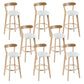 Contemporary Wooden Counter Height Stools Cushion Bar Stool for Indoor Off-White 8 Piece Set Clearhalo 'Bar Furniture' 'Bar Stools' 'bar_stools' 'furn' 'furn_bar_stools' 'Furniture' 'Kitchen & Dining Furniture' 6318427