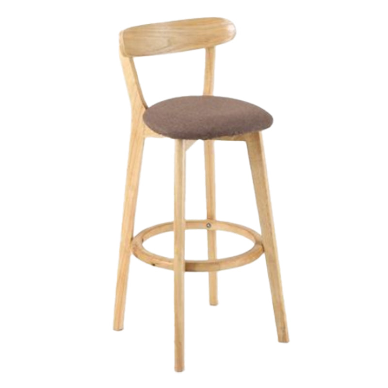 Contemporary Wooden Counter Height Stools Cushion Bar Stool for Indoor Coffee 1 Piece Clearhalo 'Bar Furniture' 'Bar Stools' 'bar_stools' 'furn' 'furn_bar_stools' 'Furniture' 'Kitchen & Dining Furniture' 6318433