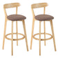 Contemporary Wooden Counter Height Stools Cushion Bar Stool for Indoor Coffee 2 Piece Set Clearhalo 'Bar Furniture' 'Bar Stools' 'bar_stools' 'furn' 'furn_bar_stools' 'Furniture' 'Kitchen & Dining Furniture' 6318434