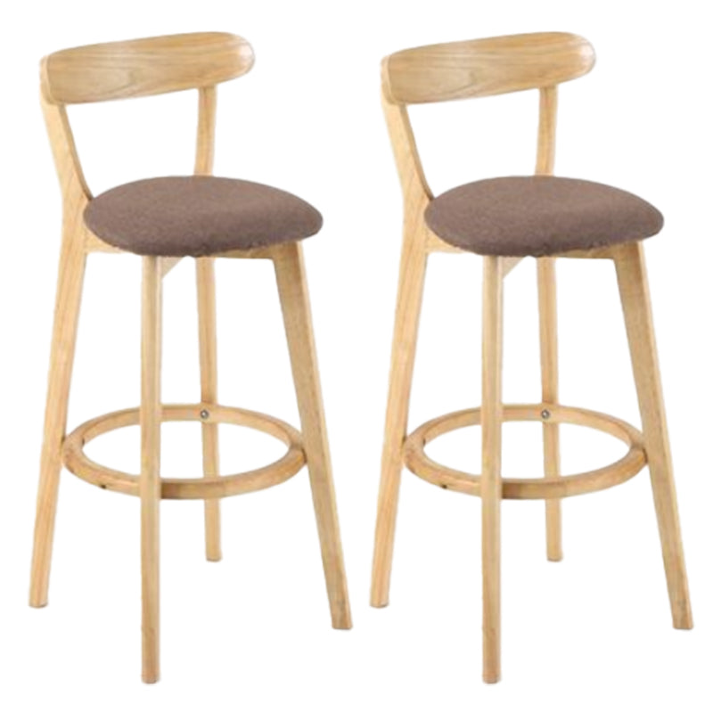 Contemporary Wooden Counter Height Stools Cushion Bar Stool for Indoor Coffee 2 Piece Set Clearhalo 'Bar Furniture' 'Bar Stools' 'bar_stools' 'furn' 'furn_bar_stools' 'Furniture' 'Kitchen & Dining Furniture' 6318434