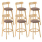 Contemporary Wooden Counter Height Stools Cushion Bar Stool for Indoor Coffee 6 Piece Set Clearhalo 'Bar Furniture' 'Bar Stools' 'bar_stools' 'furn' 'furn_bar_stools' 'Furniture' 'Kitchen & Dining Furniture' 6318436