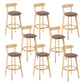 Contemporary Wooden Counter Height Stools Cushion Bar Stool for Indoor Coffee 8 Piece Set Clearhalo 'Bar Furniture' 'Bar Stools' 'bar_stools' 'furn' 'furn_bar_stools' 'Furniture' 'Kitchen & Dining Furniture' 6318437