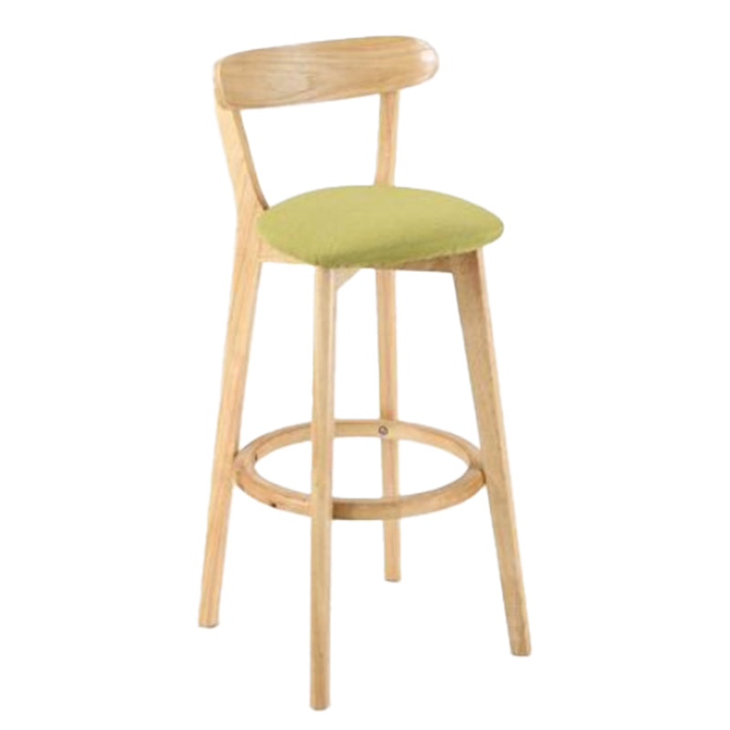 Contemporary Wooden Counter Height Stools Cushion Bar Stool for Indoor Green 1 Piece Clearhalo 'Bar Furniture' 'Bar Stools' 'bar_stools' 'furn' 'furn_bar_stools' 'Furniture' 'Kitchen & Dining Furniture' 6318443