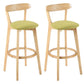 Contemporary Wooden Counter Height Stools Cushion Bar Stool for Indoor Green 2 Piece Set Clearhalo 'Bar Furniture' 'Bar Stools' 'bar_stools' 'furn' 'furn_bar_stools' 'Furniture' 'Kitchen & Dining Furniture' 6318444