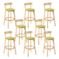 Contemporary Wooden Counter Height Stools Cushion Bar Stool for Indoor Green 8 Piece Set Clearhalo 'Bar Furniture' 'Bar Stools' 'bar_stools' 'furn' 'furn_bar_stools' 'Furniture' 'Kitchen & Dining Furniture' 6318447