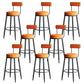 Faux Leather Armless Counter Stool Glam Style Low Back Bar Stool for Indoor Black 8 Piece Set Clearhalo 'Bar Furniture' 'Bar Stools' 'bar_stools' 'furn' 'furn_bar_stools' 'Furniture' 'Kitchen & Dining Furniture' 6318456