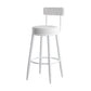 Faux Leather Armless Counter Stool Glam Style Low Back Bar Stool for Indoor White 1 Piece Clearhalo 'Bar Furniture' 'Bar Stools' 'bar_stools' 'furn' 'furn_bar_stools' 'Furniture' 'Kitchen & Dining Furniture' 6318457