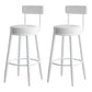 Faux Leather Armless Counter Stool Glam Style Low Back Bar Stool for Indoor White 2 Piece Set Clearhalo 'Bar Furniture' 'Bar Stools' 'bar_stools' 'furn' 'furn_bar_stools' 'Furniture' 'Kitchen & Dining Furniture' 6318459