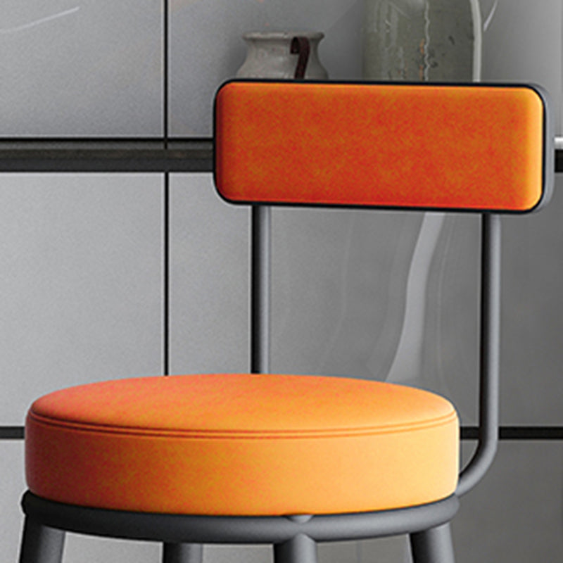 Faux Leather Armless Counter Stool Glam Style Low Back Bar Stool for Indoor Clearhalo 'Bar Furniture' 'Bar Stools' 'bar_stools' 'furn' 'furn_bar_stools' 'Furniture' 'Kitchen & Dining Furniture' 6318461