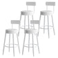 Faux Leather Armless Counter Stool Glam Style Low Back Bar Stool for Indoor White 4 Piece Set Clearhalo 'Bar Furniture' 'Bar Stools' 'bar_stools' 'furn' 'furn_bar_stools' 'Furniture' 'Kitchen & Dining Furniture' 6318462