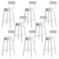 Faux Leather Armless Counter Stool Glam Style Low Back Bar Stool for Indoor White 8 Piece Set Clearhalo 'Bar Furniture' 'Bar Stools' 'bar_stools' 'furn' 'furn_bar_stools' 'Furniture' 'Kitchen & Dining Furniture' 6318465