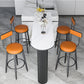 Faux Leather Armless Counter Stool Glam Style Low Back Bar Stool for Indoor Clearhalo 'Bar Furniture' 'Bar Stools' 'bar_stools' 'furn' 'furn_bar_stools' 'Furniture' 'Kitchen & Dining Furniture' 6318466