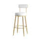 Faux Leather Armless Counter Stool Glam Style Low Back Bar Stool for Indoor Gold 1 Piece Clearhalo 'Bar Furniture' 'Bar Stools' 'bar_stools' 'furn' 'furn_bar_stools' 'Furniture' 'Kitchen & Dining Furniture' 6318467