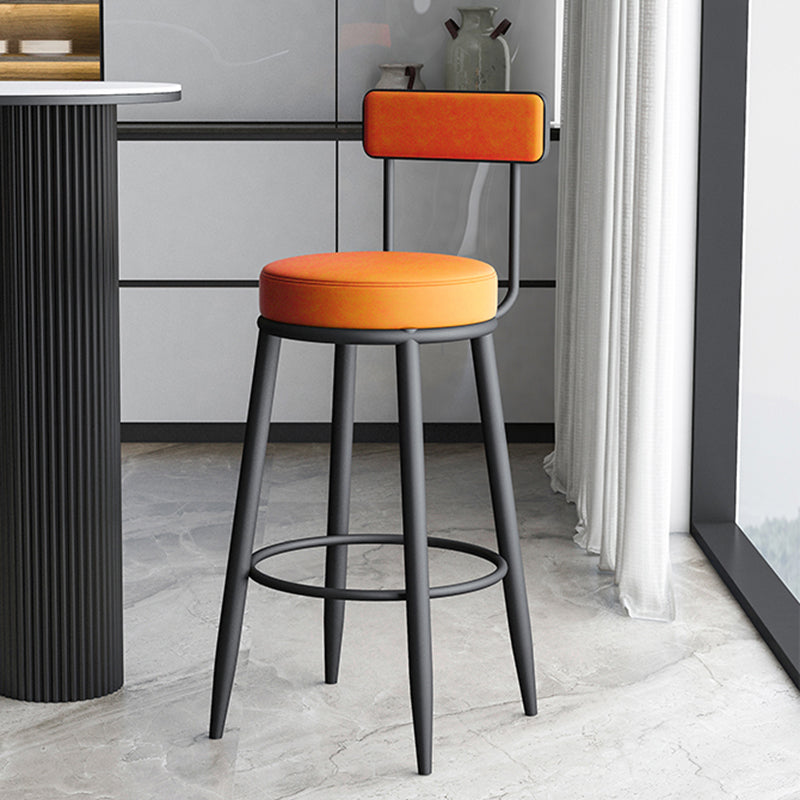 Faux Leather Armless Counter Stool Glam Style Low Back Bar Stool for Indoor Black 1 Piece Clearhalo 'Bar Furniture' 'Bar Stools' 'bar_stools' 'furn' 'furn_bar_stools' 'Furniture' 'Kitchen & Dining Furniture' 6318468