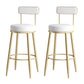 Faux Leather Armless Counter Stool Glam Style Low Back Bar Stool for Indoor Gold 2 Piece Set Clearhalo 'Bar Furniture' 'Bar Stools' 'bar_stools' 'furn' 'furn_bar_stools' 'Furniture' 'Kitchen & Dining Furniture' 6318469