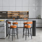 Faux Leather Armless Counter Stool Glam Style Low Back Bar Stool for Indoor Clearhalo 'Bar Furniture' 'Bar Stools' 'bar_stools' 'furn' 'furn_bar_stools' 'Furniture' 'Kitchen & Dining Furniture' 6318470
