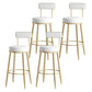 Faux Leather Armless Counter Stool Glam Style Low Back Bar Stool for Indoor Gold 4 Piece Set Clearhalo 'Bar Furniture' 'Bar Stools' 'bar_stools' 'furn' 'furn_bar_stools' 'Furniture' 'Kitchen & Dining Furniture' 6318471
